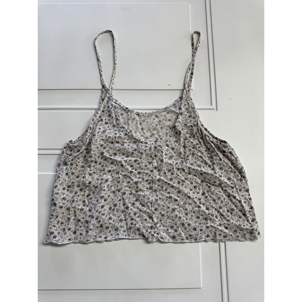 Brandy Melville Women’s White Floral Pattern Tank Top OS (XS/S) - Picture 5 of 7